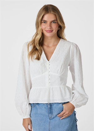 Neroni embroidery bluse Hvid Neo Noir 